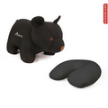 Kikkerland Teddy Zip & Flip Travel Pillow